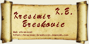 Krešimir Brešković vizit kartica